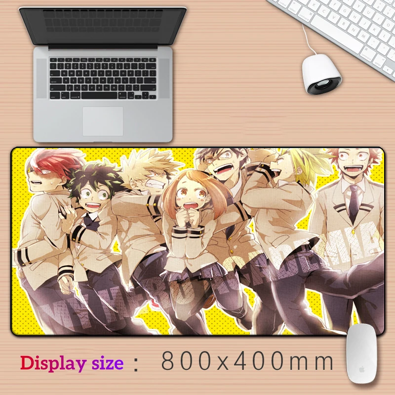 My Hero Anim Printing XXL Mouse Pad Gamer Accessory Hot Large Desk Pads Computer Lock Edge Keyboard Non-slip Mat  Accessories