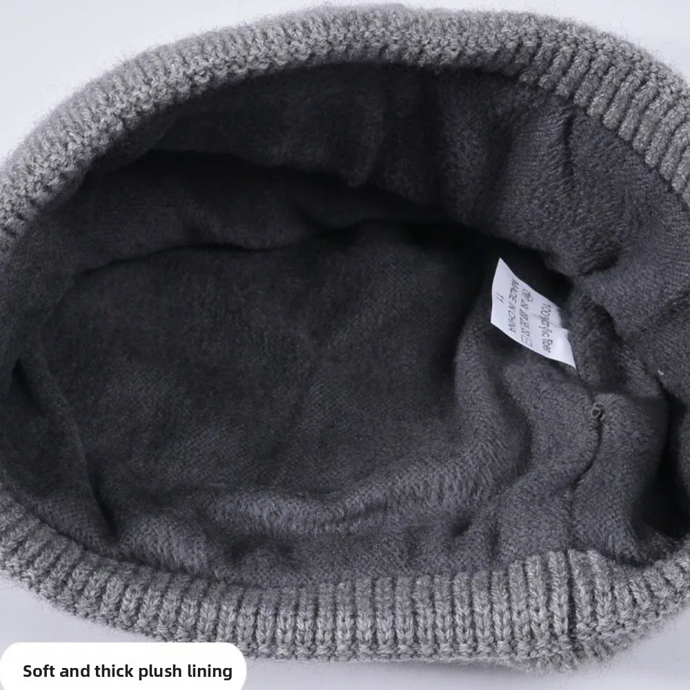 Boné quente luva de inverno conjunto estilo coreano pescoço mais quente chapéu de malha luvas cachecol cor sólida balde chapéu gorro sólido