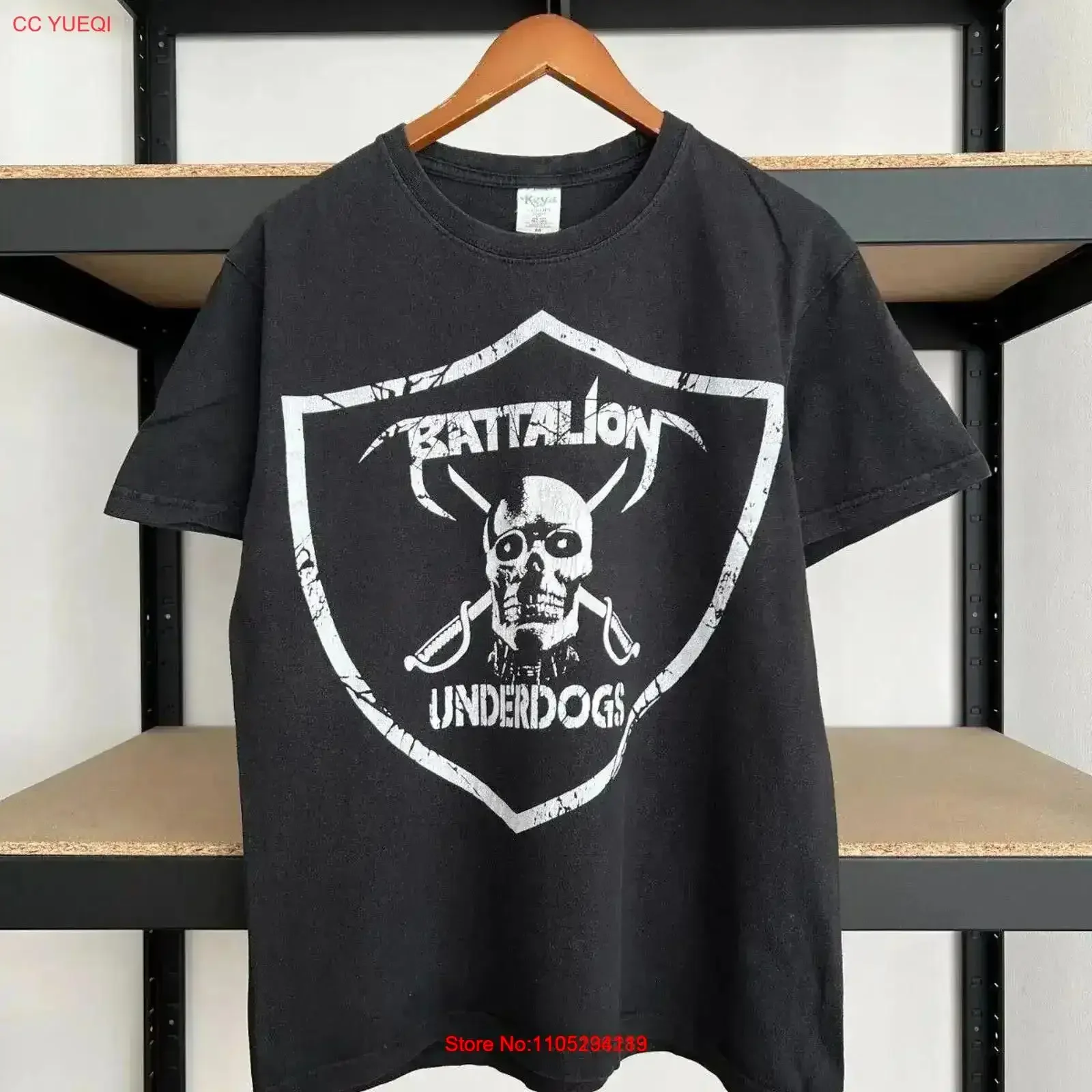 Vintage 2011 Battalion Underdogs Over Europe Tour Black T shirt Sz M Washed designer clothes fashion Casual Soft vintage homme