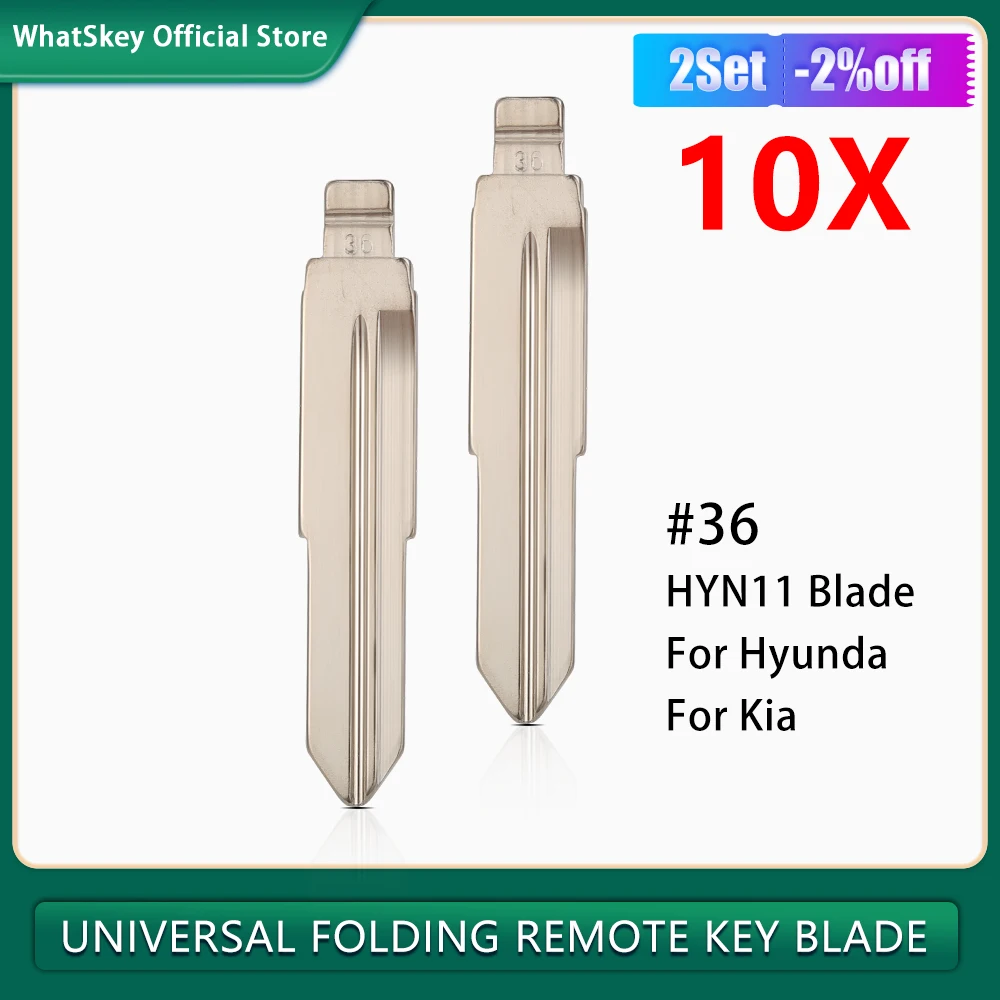 10Pcs/Lot Metal Blank Uncut Flip KD/VVDI #36 lishi HYN11 Remote Key Blade For Hyundai Elantra MISTRA For Kia RIO Cerato Tucson