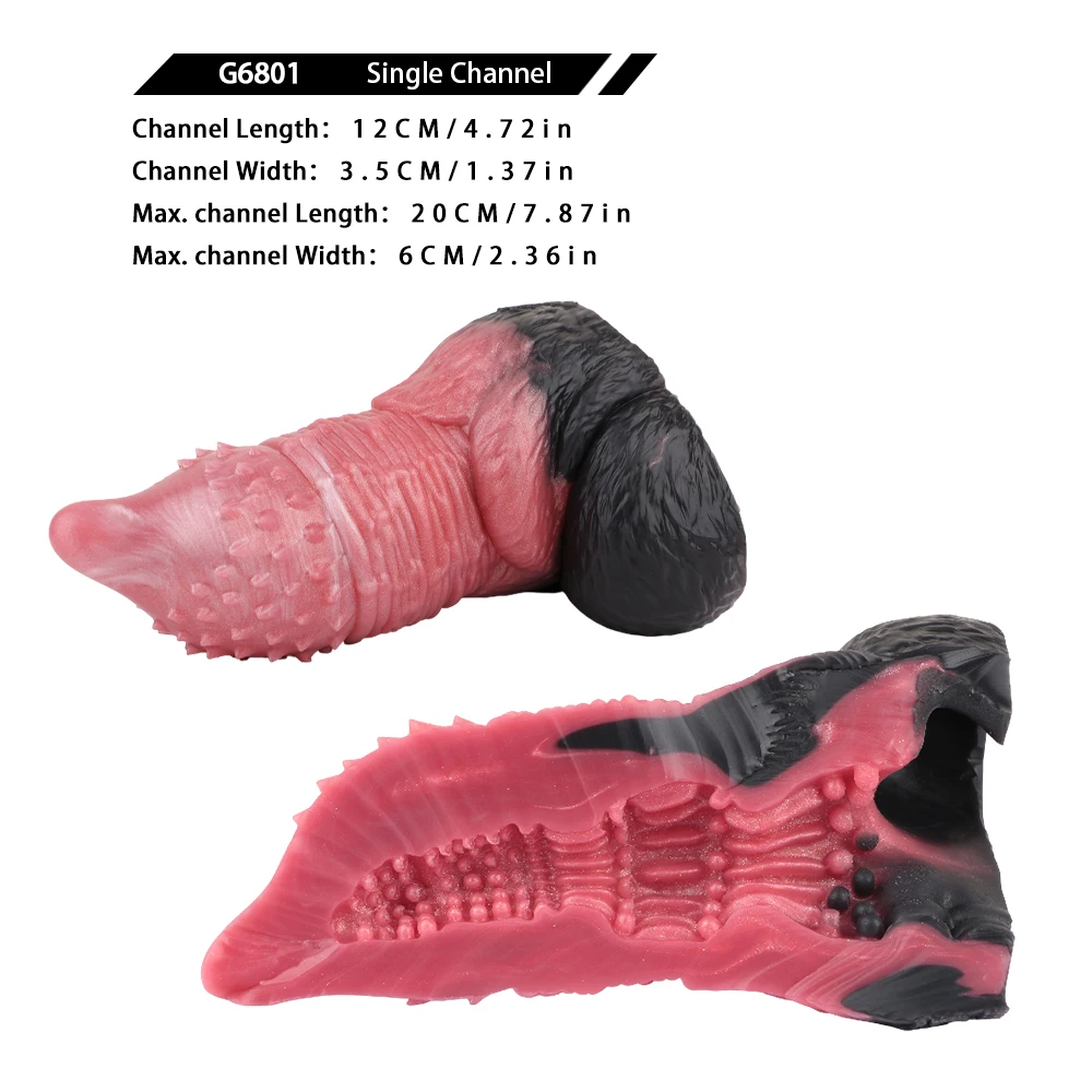 GEEBA 6801 الخيال النمر القضيب سيليكون ذكر الاستمناء الرجال الاستمناء كم جيب كس الضارب الجنس لعب الكبار Onahole #6