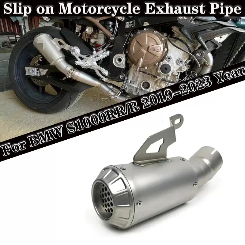 

For S1000RR 2019-2023 S1000R 2021-2023 Exhaust System Motorcycle Muffler Motorcross Tip Escape Moto Racing 60mm Slip on