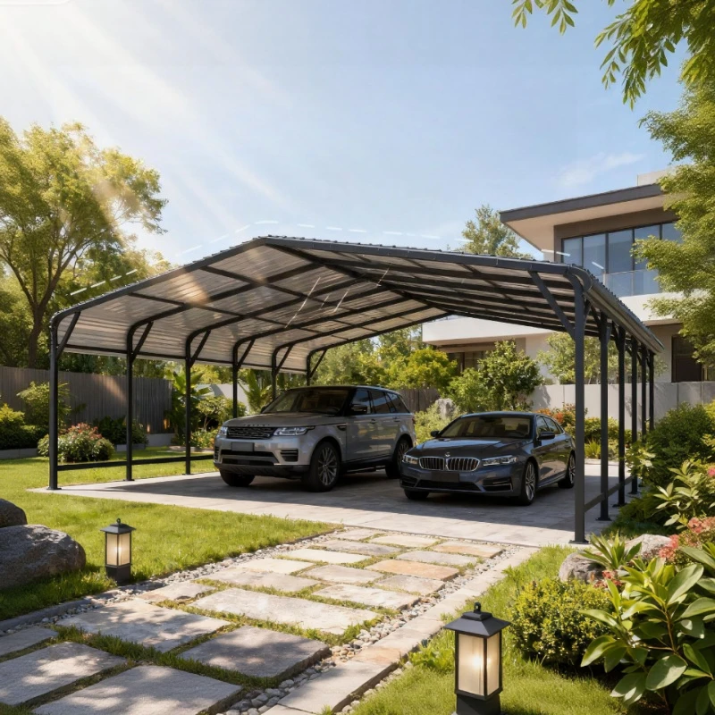 Color steel tile carsheds, home new energy vehicle charging pile sheds, parking sheds