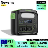 Newsmy N7576 Portable Power Station 700W Solar Generator 483.84Wh LiFePO4 Battery Home Backup Outdoor Camping Mobile power
