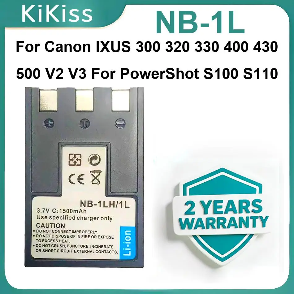 Battery NB-1L For Canon Powershot IXUS 300 320 330 400 430 500 V2 V3 S100 S110 S200 S230 S300 S400 S410 S500 S530