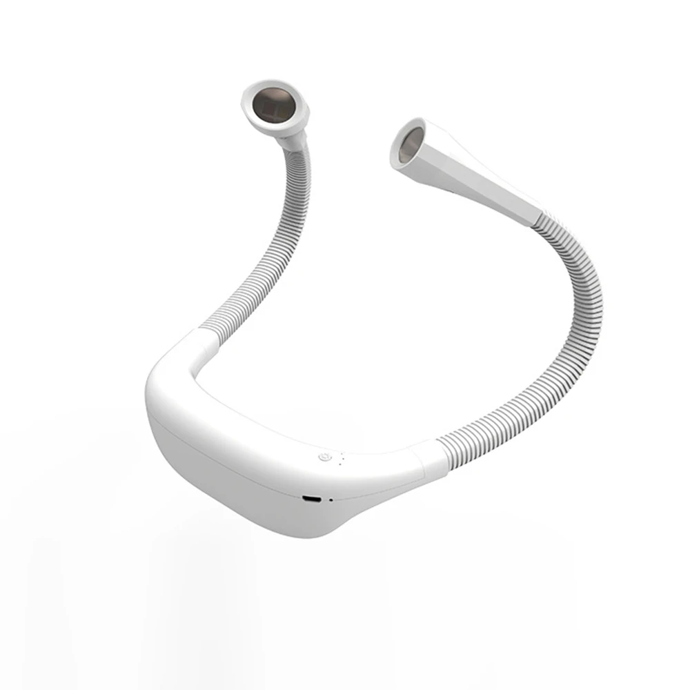 Portable Bendable Arms 3 Colors Brightness Dimmable 2000mA Battery USB Rechargeable LED Neck Book Reading Lamp Light