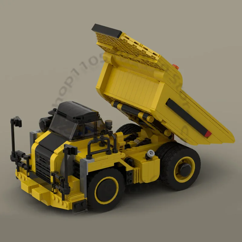 672 PCS Transport Car Bigcat Mining Truck MOC Customize Modular Building Block Model Educational Kids DIY Toy Christmas Gift