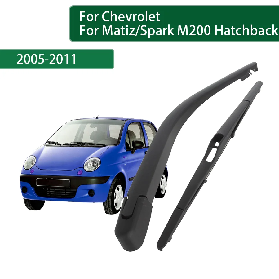 Para Chevrolet Matiz/Spark M200 Hatchback 2005-2006-2010-2011, Juego de Brazo y Escobilla para Limpiaparabrisas Trasero, Ventana Trasera
