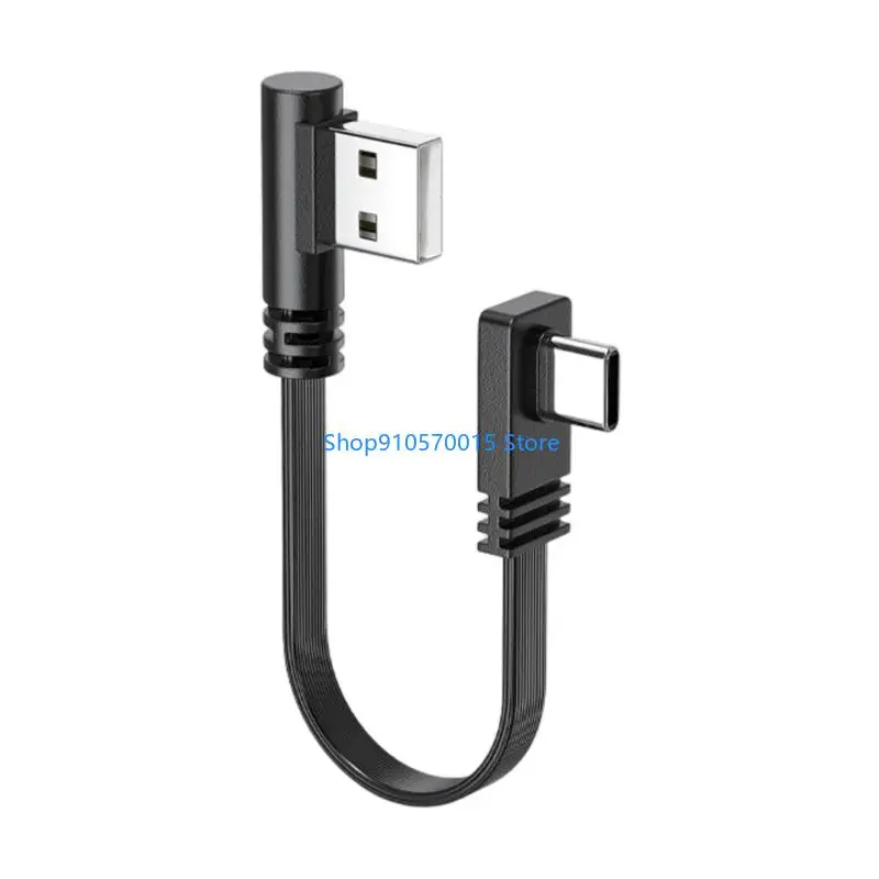 B95C USB C Fast Cable with Double End Flat Soft Silicone Data Wire for Consoles Routing Daily Charging