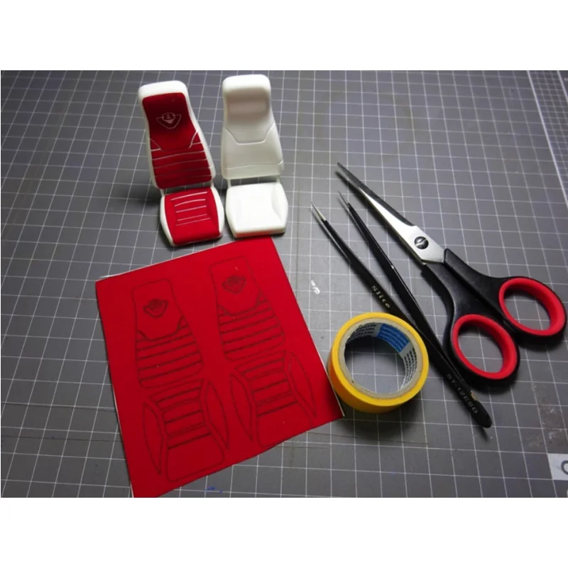 1pcs Simulation Seat Suede Sticker Decorate for 1/14 Tamiya RC Truck Trailer Tipper for Scania R620 R470 56323 rc accessories