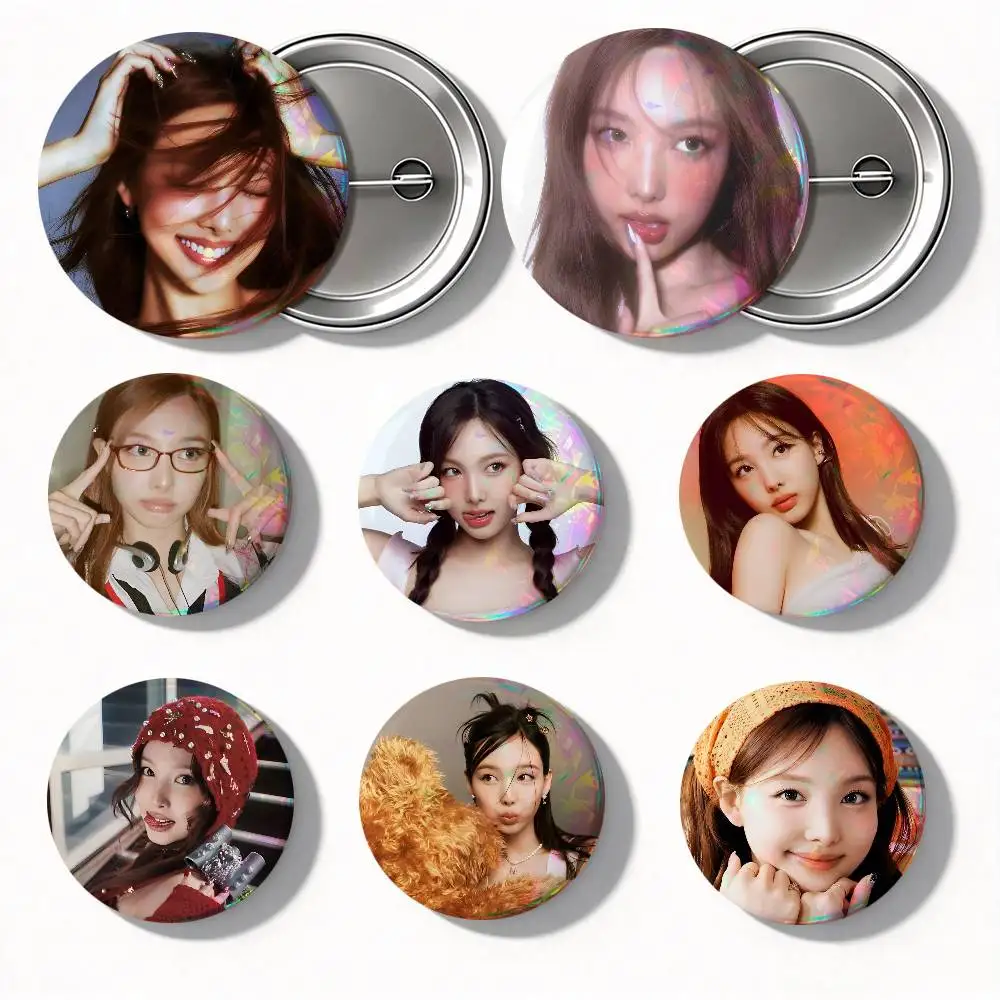 Kpop Singer Im Nayeon Round Badge Creative Brooch Clothing Backpack Accessories Lapel Pin