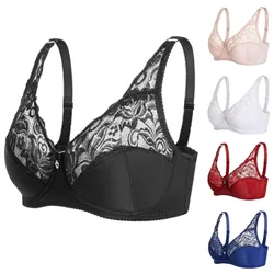 Women's Lace Underwear Sexy Bra 3/4 Cup Slim Push Up Adjustable Bra Unpadded Underwear