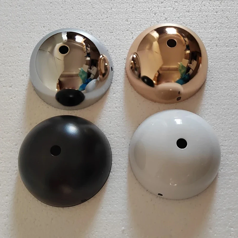 Lamp Fittings Ceiling Plate Lamp Base DIY Round Iron+ Lock Line Black/White/Gold/Silver Pendant Lamp Base Ceiling Plate