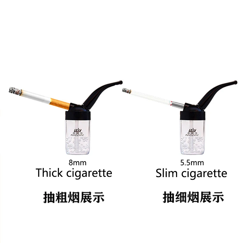 Circulating Mini Hookah Curved Water Smoke Pipe Filter Tar Cigarette Holder Water Tobacco Shisha Pipe Smoking Accessories