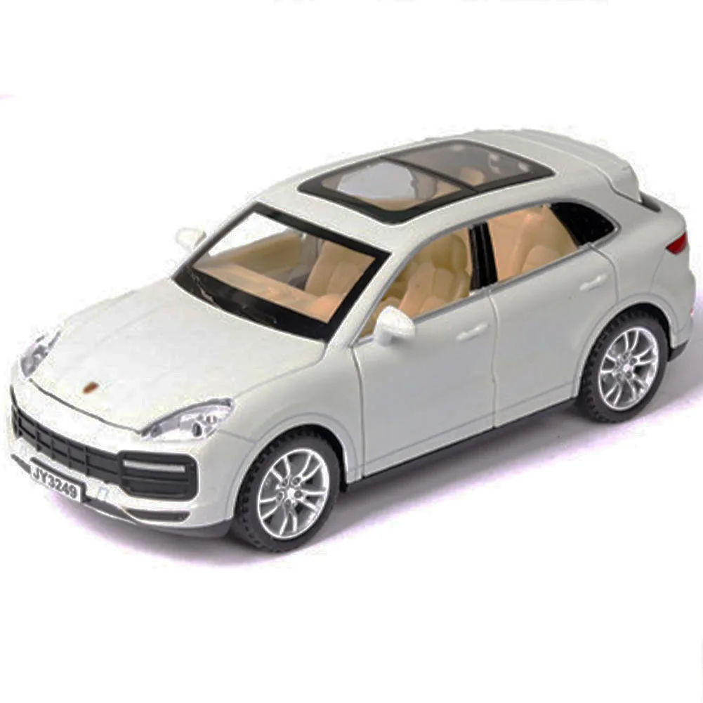 1: 32 Suitable for Porsche Cayenne Turbo car die-casting model simulation decoration series gifts, children\'s rebound toys