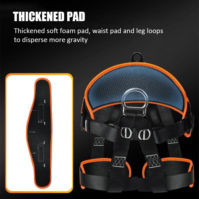 Imagem -05 - Rock Climbing Harness Outdoor Sports Half Body Harness Rapel Resgatar Fogo Árvore Escalada Equipamento de Proteção contra Queda Ajustável