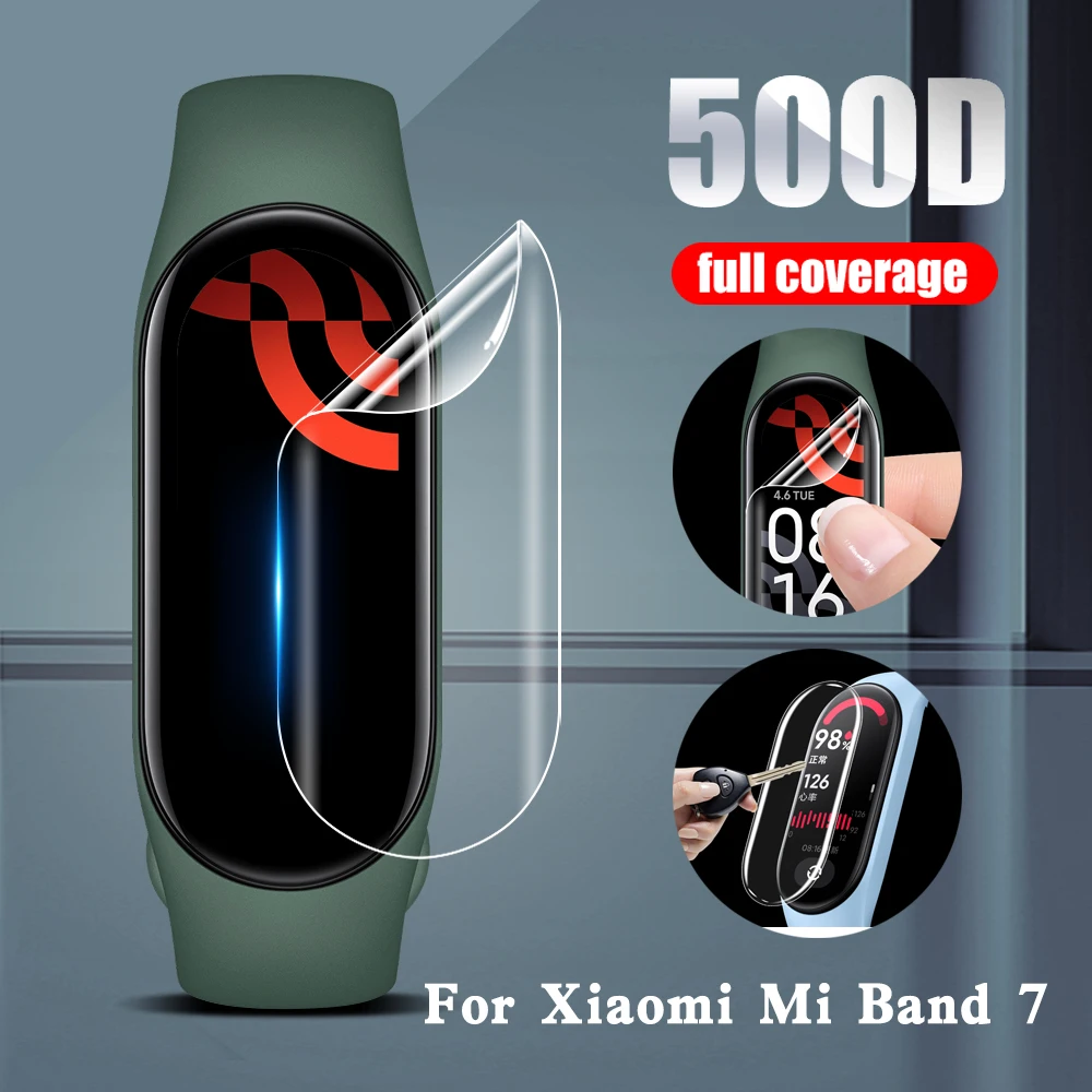 1-10Pcs Hydrogel Film Voor Xiaomi Mi Band 7 Band7 MiBand7 Nfc Beschermende Film Miband 7 Smart Polsband screen Protector 2022