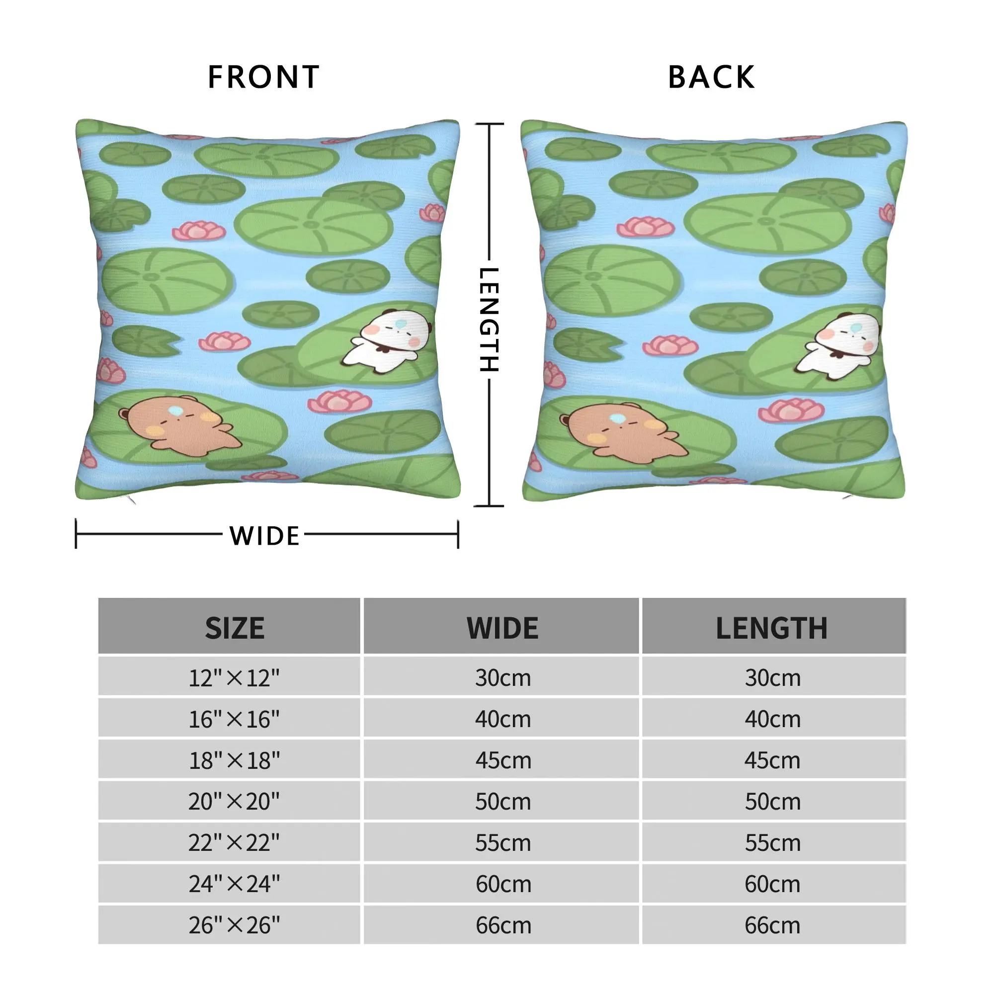 Panda Bear Bubu Dudu Pillow Case  Soft Pillow Cover Kawaii Pillowcases For Couch Sofa Bedroom
