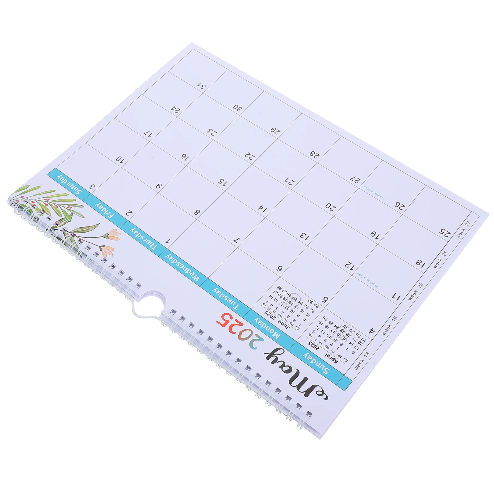 

2025-2026 Vertical Monthly Planner Twinwire Binding Paper For Office Home School Schedule International Holidays Large