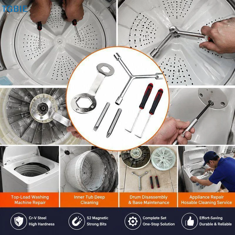 [TL]Washing Machine Repair Tool Kit 6-Piece Heavy Duty Drum Removal Set for DIY Home Maintenance & Repair Stores