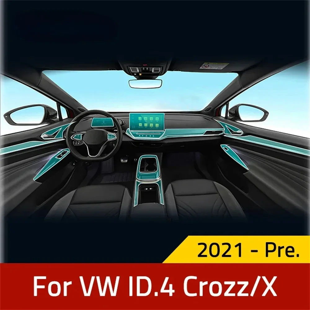 For VW Volkswagen ID.4 ID4 CROZZ GTX X PRO TPU Car Interior Coverage Sticker Trim Bright Repair Membrane Protective Film Styling