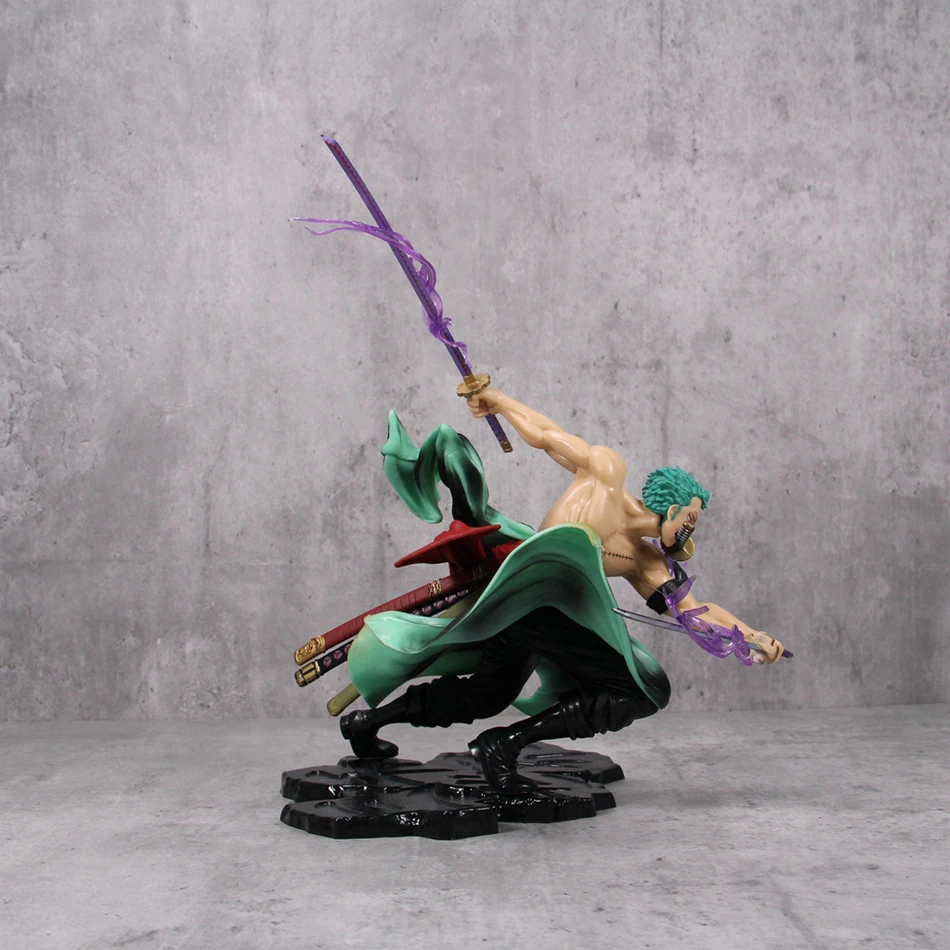 Une pièce 10CM Figure jouets Anime GK Roronoa Zoro trois lames sa-maximum PVC Action Collection Figurine modèle poupées cadeaux enfants