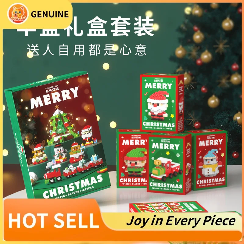 

2025 New Christmas Gift Blind Box Toy Santa Claus Puzzle Assembly Model Educational Building Blocks For Children