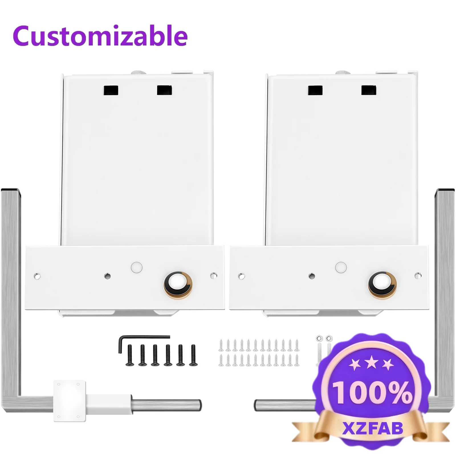 Mécanisme de lit horizontal en acier inoxydable taille Queen, avec 2 pieds de lit robustes, installation rapide, directement de l'usine, collection Printemps 2026