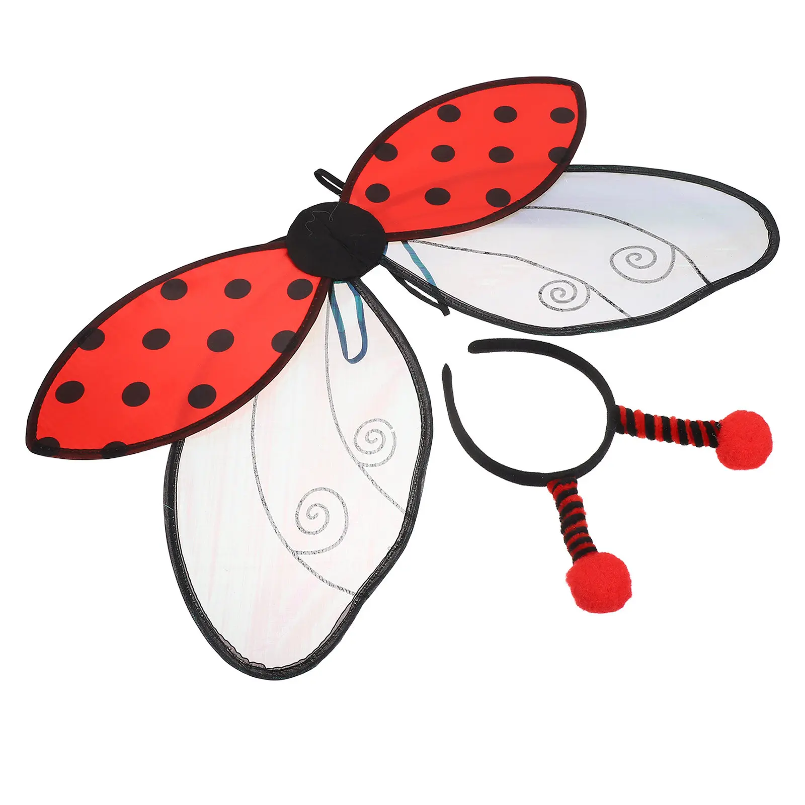 1 ensemble d'ailes de coccinelle, bandeau antenne, accessoires de costume de cosplay pour adultes, fête, carnaval, Halloween, déguisement - Coccinelle