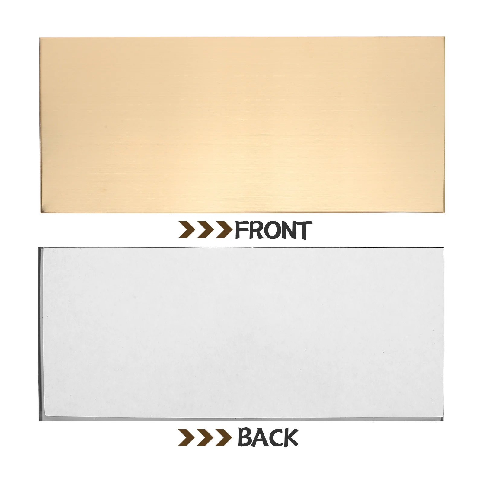 2 قطعة لوحة اسم الباب المعدني الفارغ 25X11 سنتيمتر الفولاذ المقاوم للصدأ لاصق مكتب للجدار مدرسة مستشفى فندق شقة لوحة اسم الباب #3