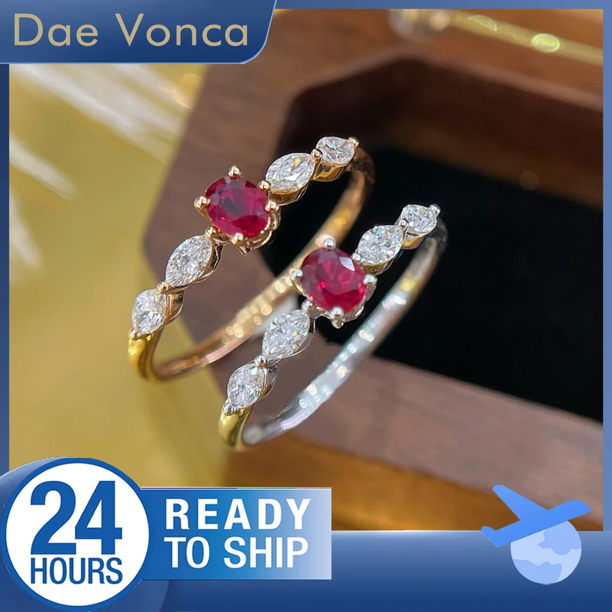 

Кольцо с натуральным рубином овальной огранки с акцентом на хвостовике огранки «маркиза», роскошное обручальное кольцо из 18-каратного белого/розового золота для женщин