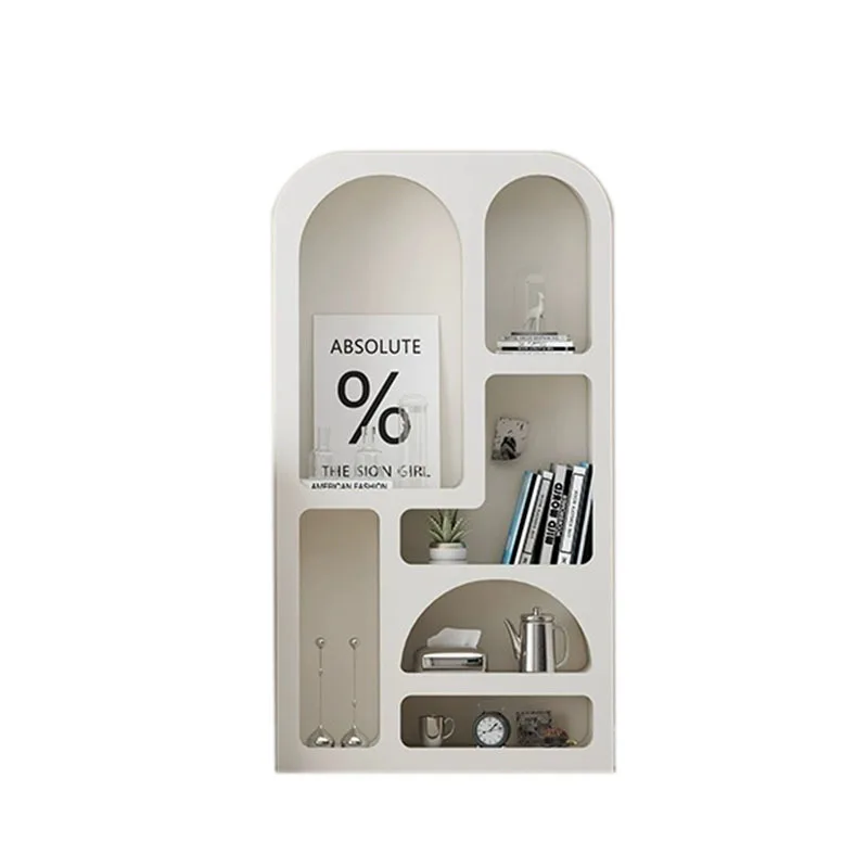 

Cream wind white cave cabinet display small apartment cabinet Nordic simple living room vaulted storage