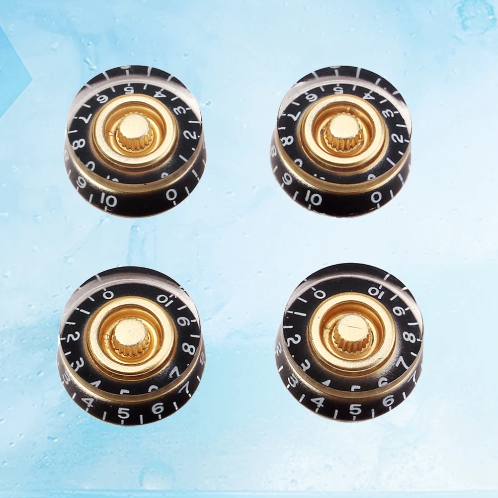 

4 PCS/ Button Set Electric Guitar Knob Volume Knobs Control and Tone