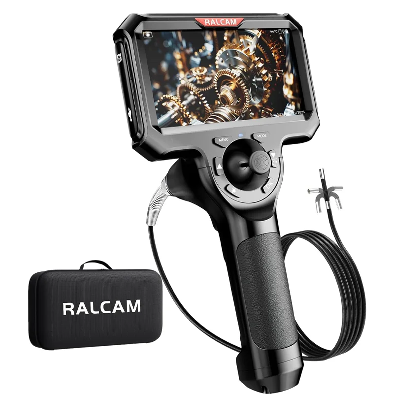 Ralcam 360° Joystick Articulating Borescope 6.2mm 4 Ways IPS Automotive эндоскоп Inspection Camera with 6 Adjustable LED