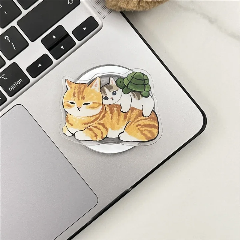 Cartoon Cute Cat Kitten for Magsafe Magnetic Phone Griptok Grip Tok Stand for IPhone 17 16  15 Foldable Wireless Charge Holder