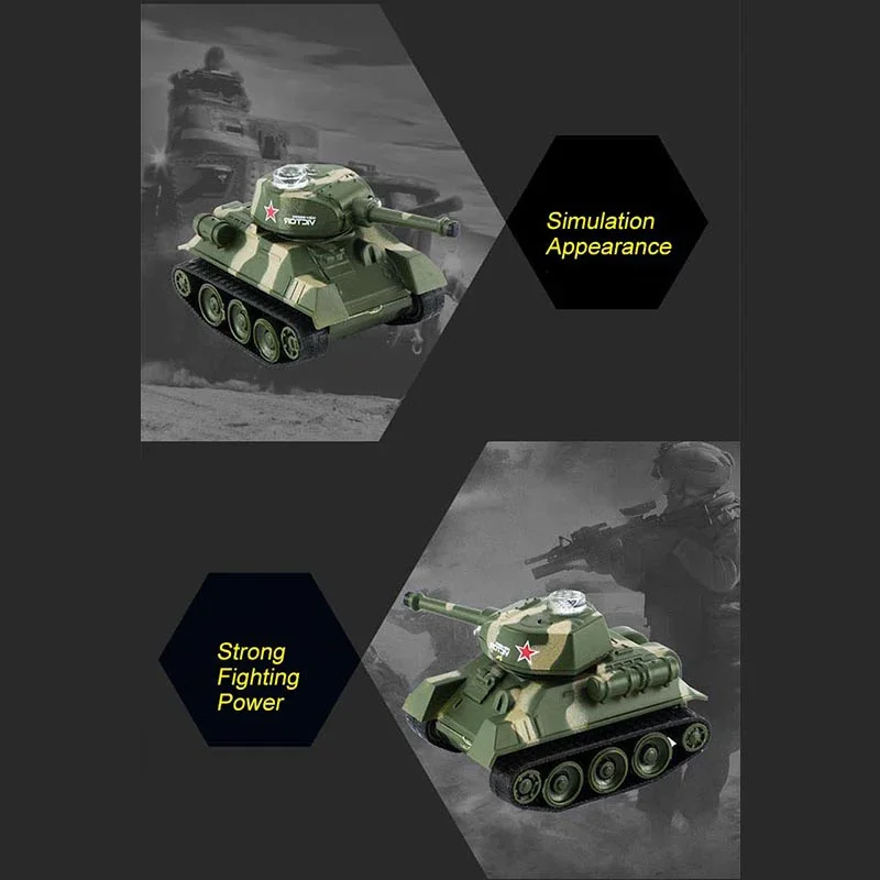 1/100 Mini RC Tank Model Imiteren Afstandsbediening Battle Tanks Elektronische Jongens Speelgoed Radiogestuurde Tank Kinderen Speelgoed Kerstcadeaus