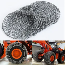 1pcs Metal Snow Chains Upgrade Anti-skid Chains for 1/14 KABOLITE Engineering Hydraulic Forklift Loader K988 K960 K966 JDM198D