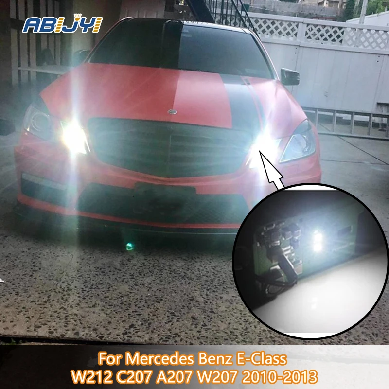 

2Pcs HID Matching Xenon White LED Parking Position Light For 2010-2013 Pre-LCI Mercedes E-Clase W212 C207 A207 W207 2010-2013