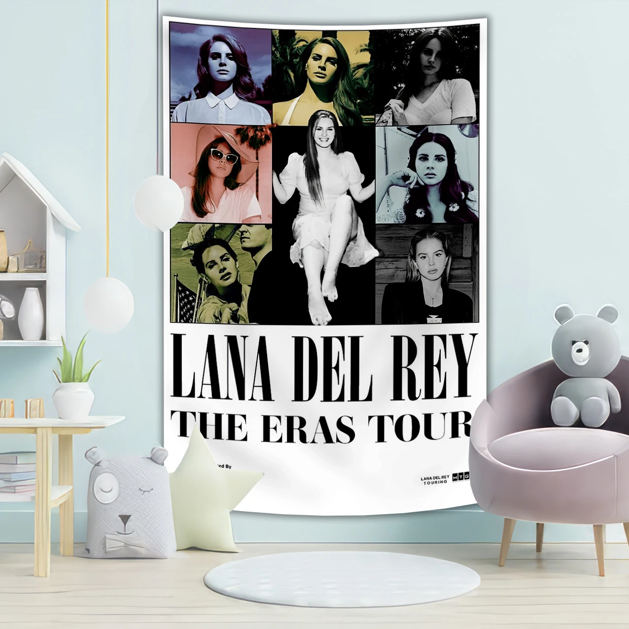 pop singer Lana Del Rey tapestry room decoration wall hanging hippie living room aesthetic home