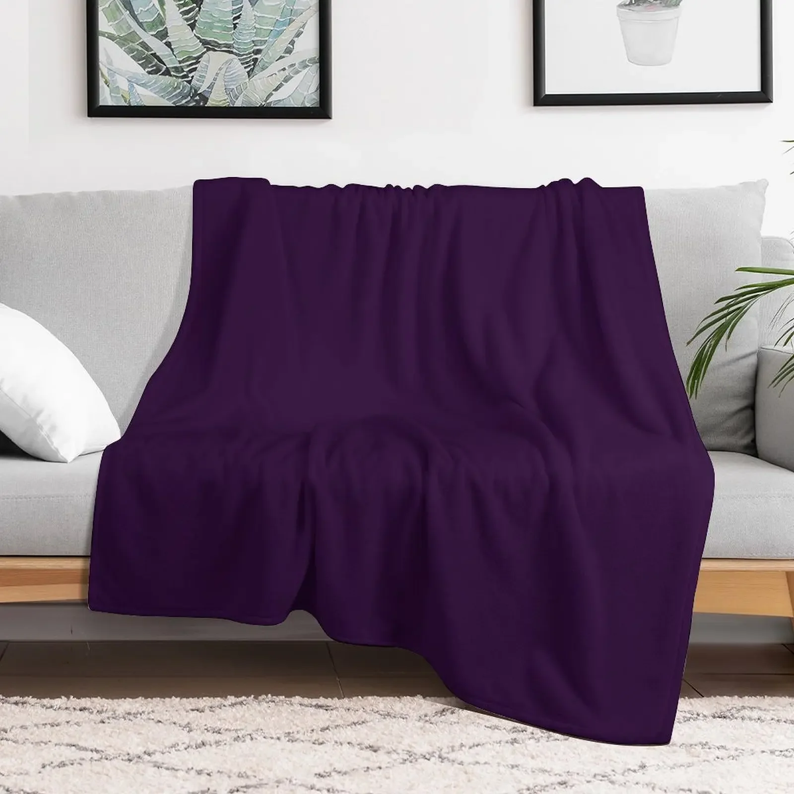 Aubergine Throw Blanket Tourist Cute Blankets