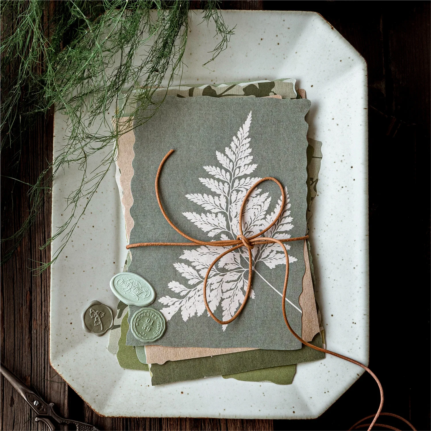 

20 pcs Plant & Flower Pattern Decorative Paper Set for Handmade Photo Album Scrapbooking Art Craft Journal Decor Paper
