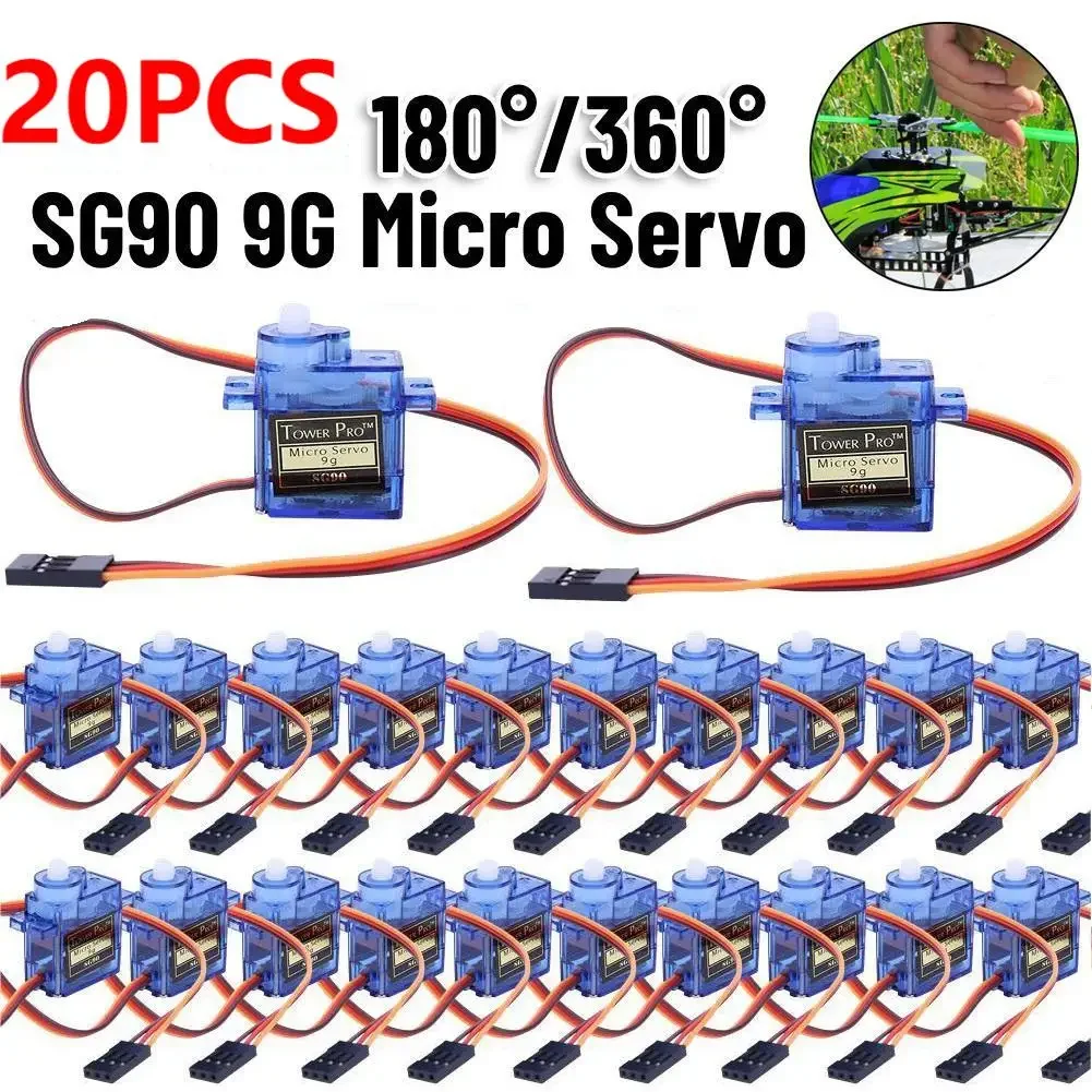 1-20 sztuk SG90 9G mikro serwo dla samolotów RC puszczania samolotów Model samolotu telesterowania zabawkowy samolot Mini serwosilnik 450 śmigłowca