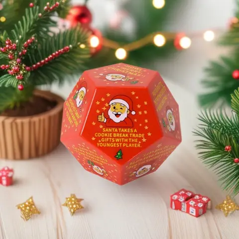 레드 산타 스왑 선물 교환 주사위 크리스마스 축하 가족 게임 어린이 성인 기념일 크리스마스 파티 장식용 주사위