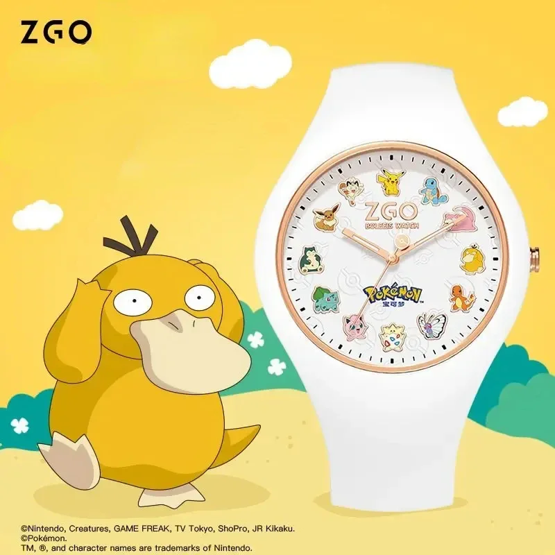 ZGO Co-branded Anime Series Watch Men\'s Sports Waterproof Student Trend Pikachu Quartz Electronic Watch Gifts