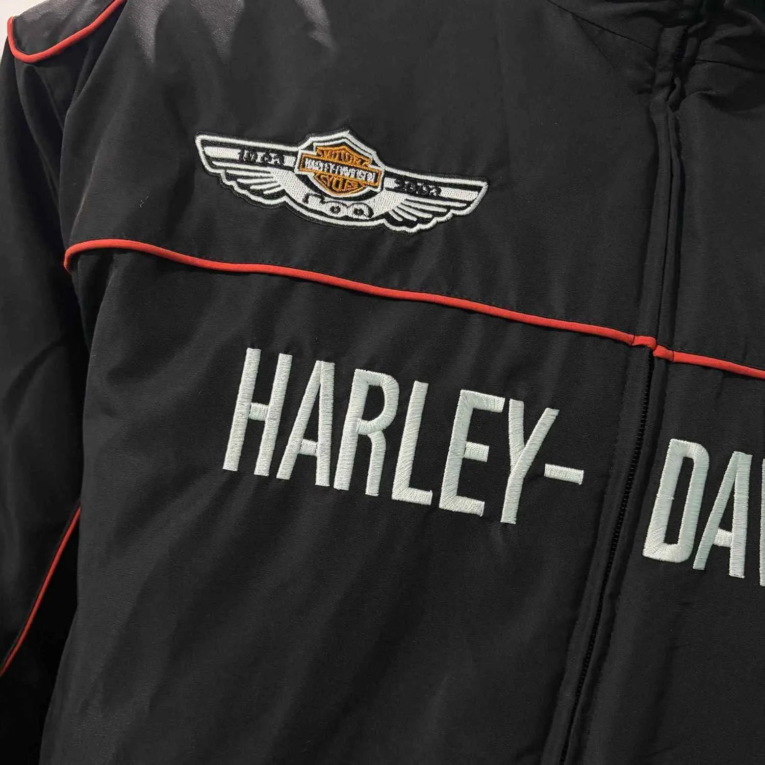 Harley Davidson Man Racing Jacket Autumn Winter Embroidery Thick Coat Outdoor Keep Warm Lady Motorcycle Cycling Uniform Jacket view 5
