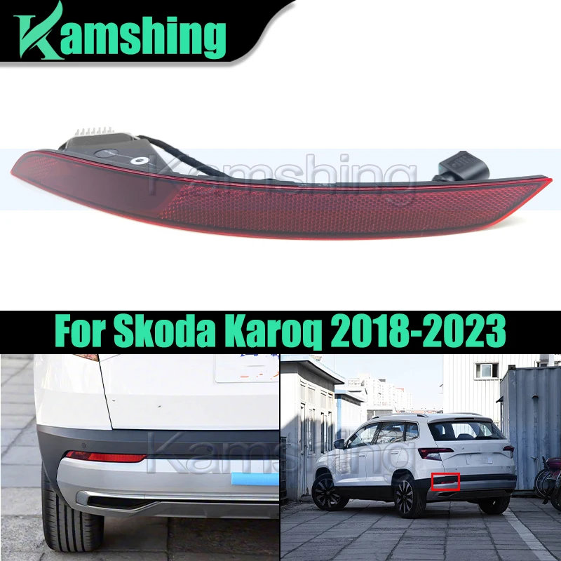 

Car Rear Bumper Light For Skoda Karoq 2018-2023 Reverse Light Rear Brake Light Warning Lamp Rear Reflector