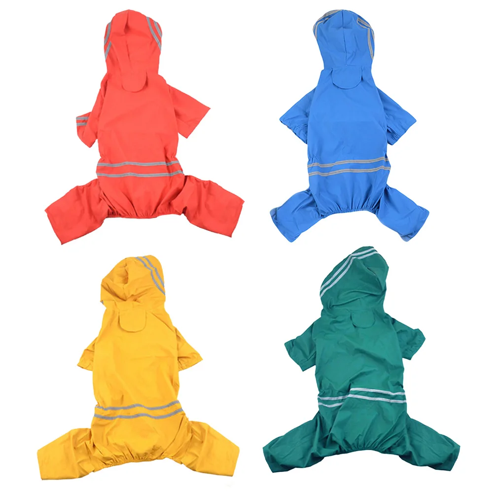 

Pet Dog Raincoat Lightweight Waterproof Hoodie for Small Medium Large Dogs with Hood Eye-catching Breathing Style Keeps Dry