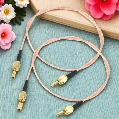 2pcs Sma Male To Sma Male Rg316 Coaxial Cable Antenna Extender Adapter Jumper Wire Coax 1.6Ft 20Inch Flexible Durable