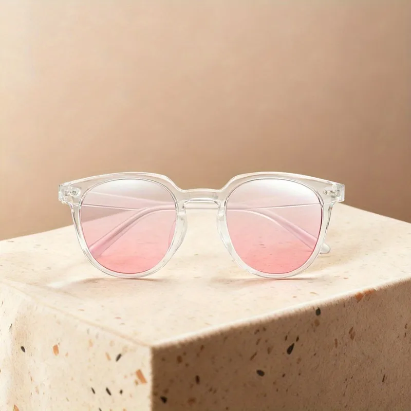 Neue Rosa Verlaufsgläser für Damen und Herren, Trendige Anti-Blaulicht-Brillen, Sehhilfen für Frauen – Detail 4