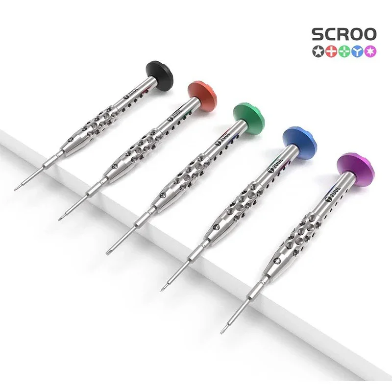 2UUL Scroo Screwdriver Durable P2 0.8mm PH000 1.2mm Y0.6 T2 Convex Cross 2.5mm Screwdriver For Phone Tablet Watches Repair Tools